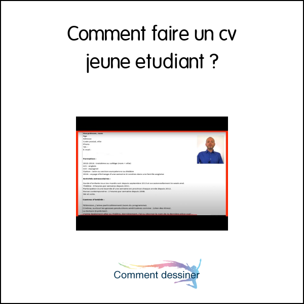 Comment faire un cv jeune étudiant